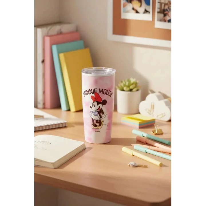 Minnie Mouse Lisanslı Batik Desenli Paslanmaz Çelik Bardak - 860 ml, 2015938410102