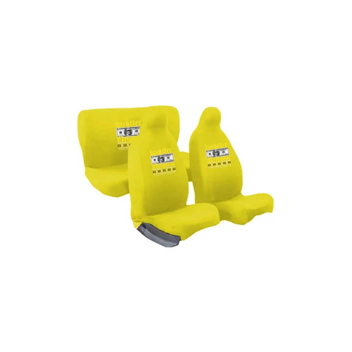Mirsepet Mini Mini İle Uyumlu Oto Koltuk Kılıfı Sarı 4 Parça Tasarım Logo Hustle
