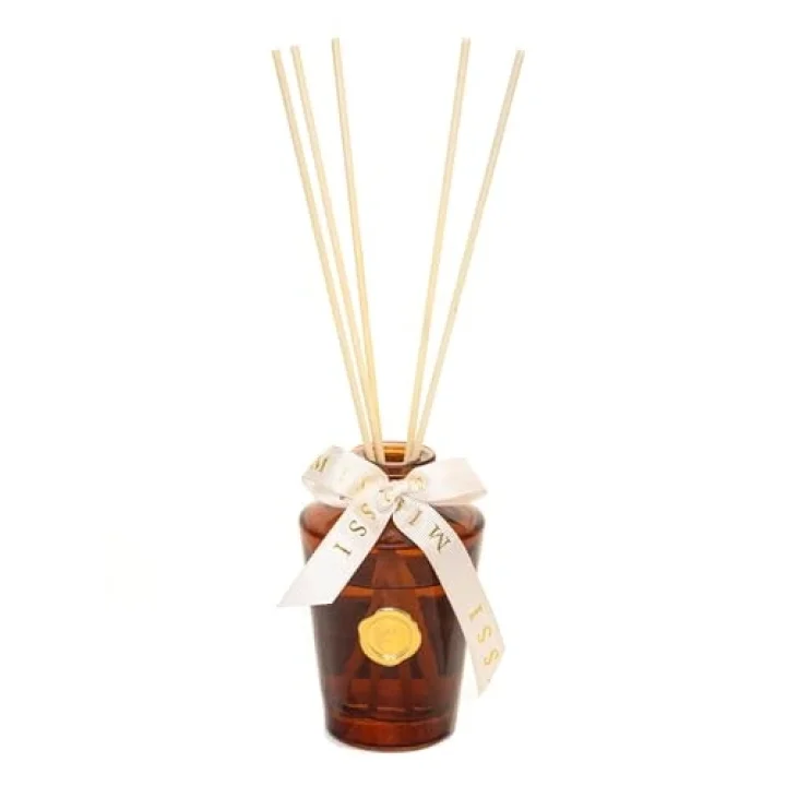 MİSSİ 130 ml Kahverengi Konik Cam Şişe Bambu Çubuklu Oud Oda Kokusu