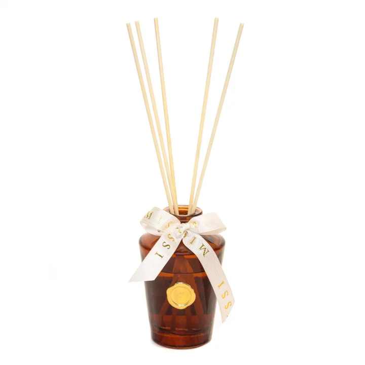 MİSSİ 130 ml Kahverengi Konik Cam Şişe Bambu Çubuklu Oud Oda Kokusu