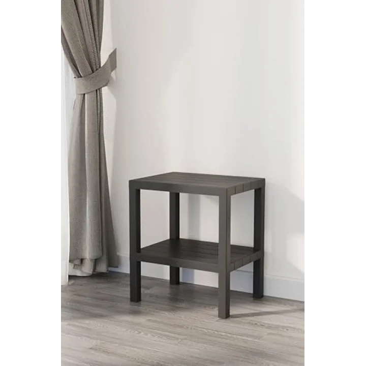 Mithra Life 2 Katlı Plastik Siyah Banyo Mutfak Rafı MIT1055