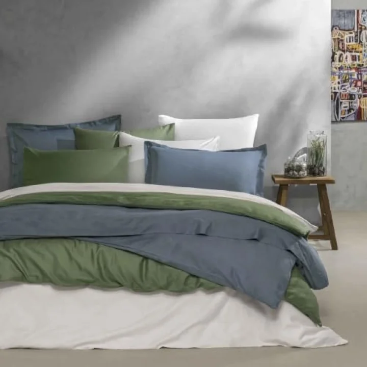 Mix&Match Pamuk Saten Çift Kişilik Nevresim Kılıfı Ekru