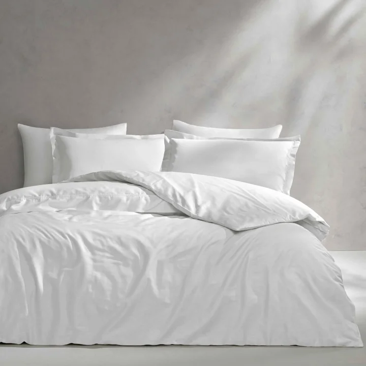 Mix&Match Pamuk Saten Çift Kişilik Nevresim Kılıfı Ekru