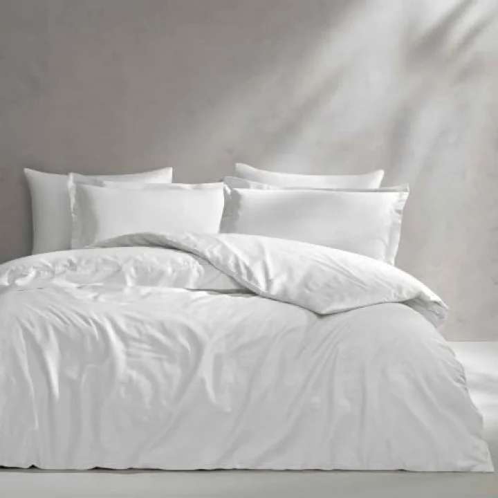 Mix&Match Pamuk Saten King Size Nevresim Kılıfı Ekru