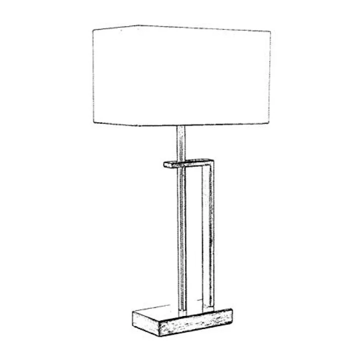 ML-9109-1E Eskitme Kaplama Masa Lambası, E27, Metal, 35cm