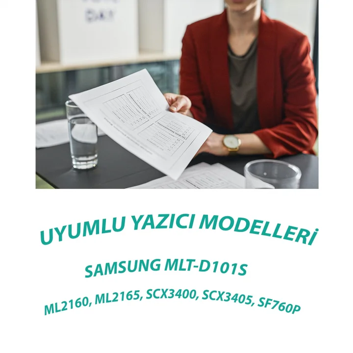 ml2160 ml2165 mlt-d101s SCX3400 SCX3405 1500 Sayfa Verimli NEW FIRMWARE (Güncel Çip) Muadil Toner (Siyah)