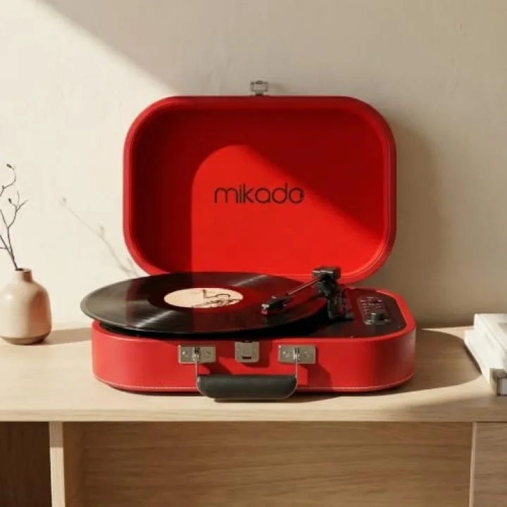 MN-101 Pikap Usb+RCA+Bluetooth Destekli Müzik Kutusu, Kırmızı