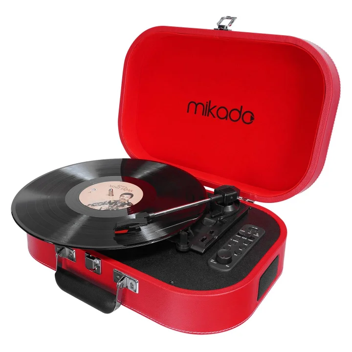 MN-101 Pikap Usb+RCA+Bluetooth Destekli Müzik Kutusu, Kırmızı