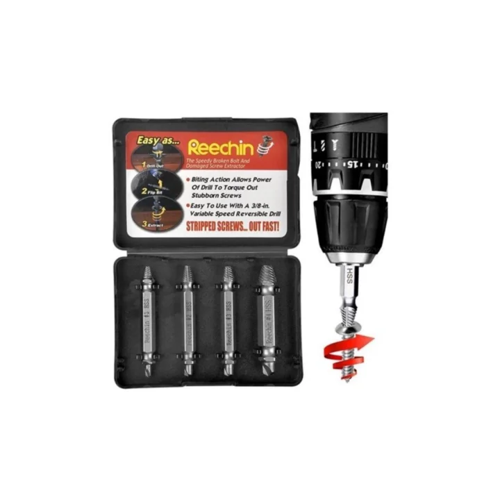 Mobee Easy Out 4lü Sökme Takımı - Hasar Görmüş Vida Çıkarıcı