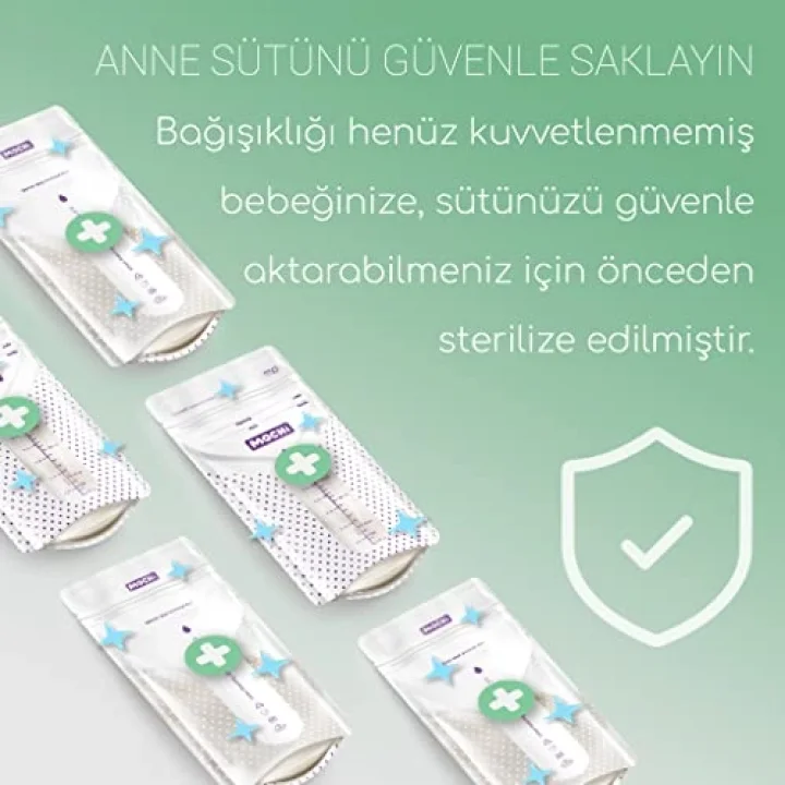 Mochi Süt Saklama Poşeti (200 mL) 25li