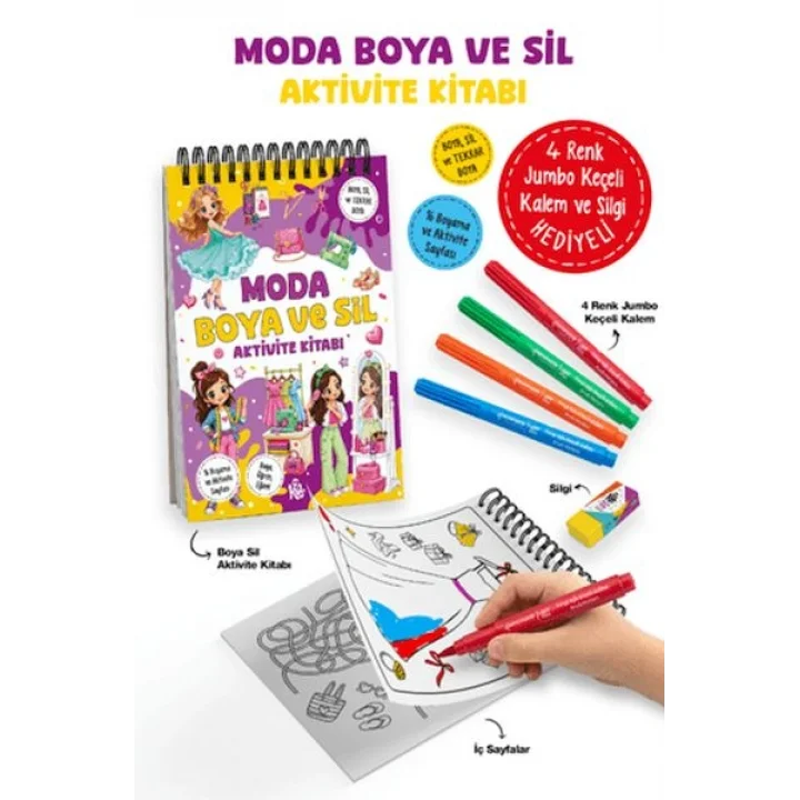 Moda - Boya ve Sil Aktivite Kitabı