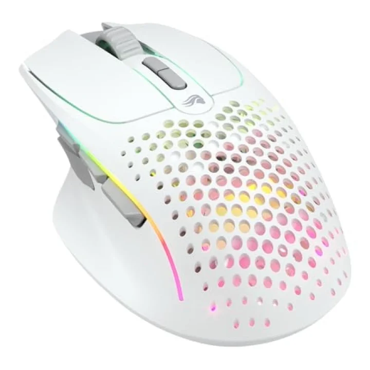 Model I 2 RGB Kablosuz BAMF sensörlü 26000 DPI 75 gram Gaming Mouse Mat Beyaz