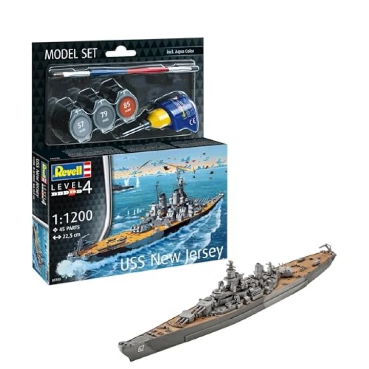 Model Set Battleship USS New Jersey- model kit with basic accessories