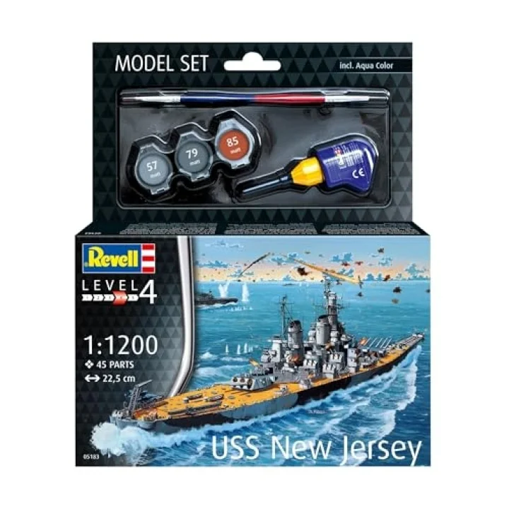 Model Set Battleship USS New Jersey- model kit with basic accessories