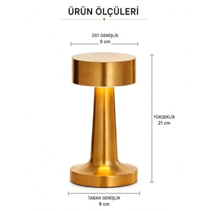 Modern Kablosuz Şarjlı Masa Lambası Dokunmatik Masa Lambası USB Şarjlı Dekoratif Taşınabilir Ortam Aydınlatma Mantar Masa Lambası Gold Altın Masa Lambası Masa Lambası Kamp Piknik Lambası