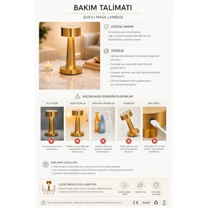 Modern Kablosuz Şarjlı Masa Lambası Dokunmatik Masa Lambası USB Şarjlı Dekoratif Taşınabilir Ortam Aydınlatma Mantar Masa Lambası Gold Altın Masa Lambası Masa Lambası Kamp Piknik Lambası
