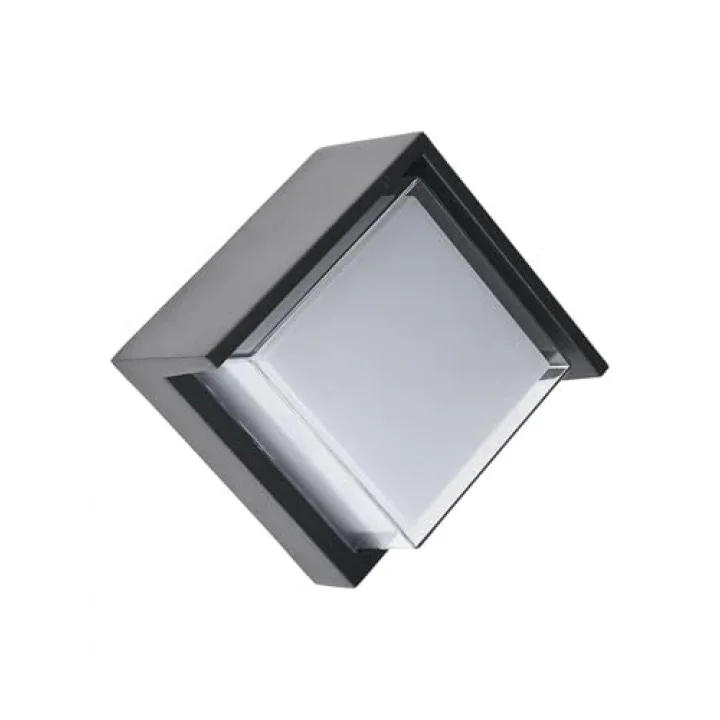 Modern LED Duvar Aplik, 15W, 1500 Lümen, 3200k, Gün Işığı, IP44, Siyah, Modern Tasarım Led Aplik İç ve Dış Mekan Duvar Lambası Cata Dominik Gün Işığı Bahçe Duvar Apliği