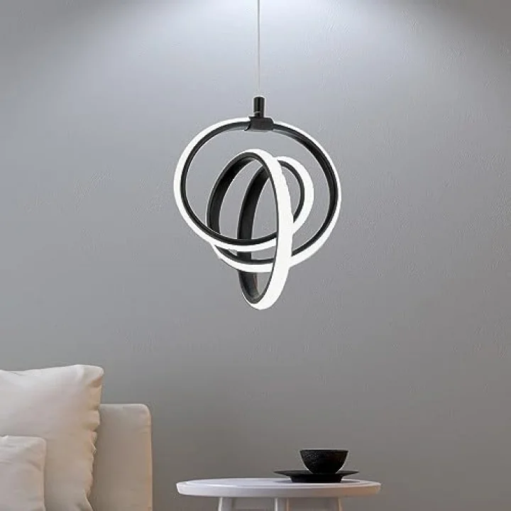 Modern LED Sarkıt Avize – 23x80 cm Ayarlanabilir Gövdeli, 24W 6500K Beyaz Işık, Power LED Teknolojili, Siyah Gövdeli Şık Aydınlatma Armatürü Salon ve Mutfak