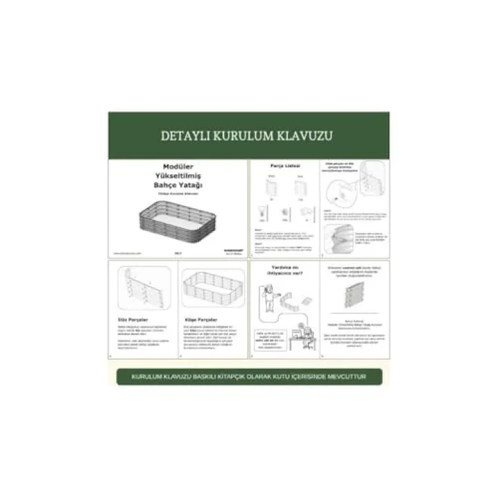 Modüler Yükseltilmiş Bahçe Sebze Yatağı No:27 (300X165) Bej