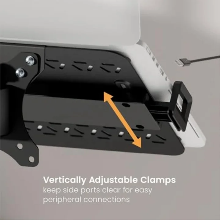 Monitör Koluna Takılabilen Dikey Laptop Tutucu Stand| 12” – 18” Arası | 9 kg Taşıma Kapasiteli