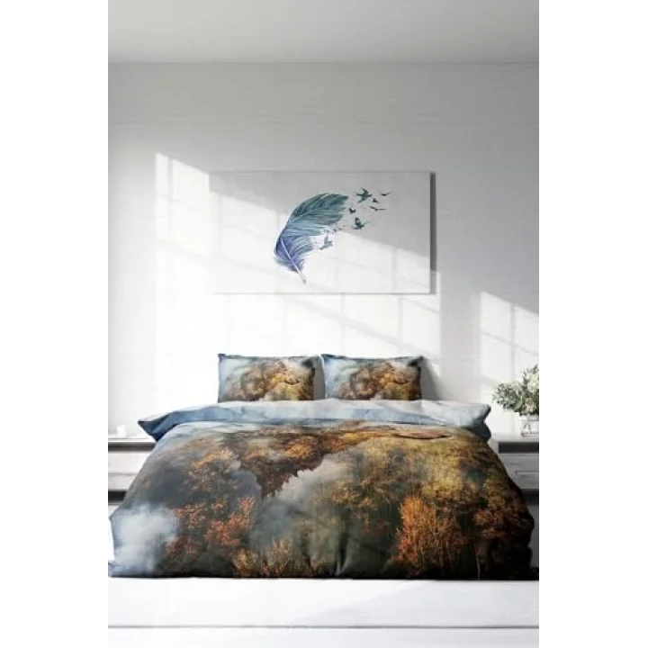 MONOHOME Wolfface 3D Çift Kişilik Nevresim Takımı, monohome4852