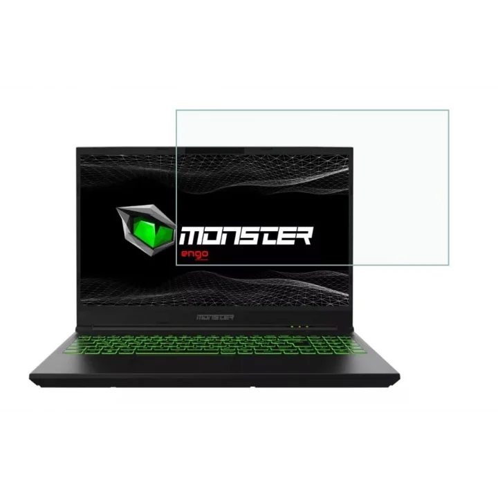 Monster Abra A5 V17 15.6 İnç İle Uyumlu Ekran Koruyucu Notebook, 9H Temperli Kırılmaz Esnek Nano Cam, Çizilmeye Ve Darbeye Dayanıklı Laptop Koruma, HD Şeffaf