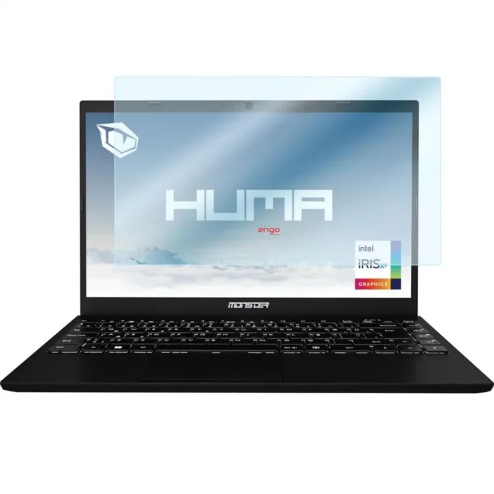 Monster Huma H4 V5 14.1 İnç İle Uyumlu Ekran Koruyucu Notebook, 9H Temperli Kırılmaz Esnek Nano Cam, Çizilmeye Ve Darbeye Dayanıklı Laptop Koruma, HD Şeffaf 16:9