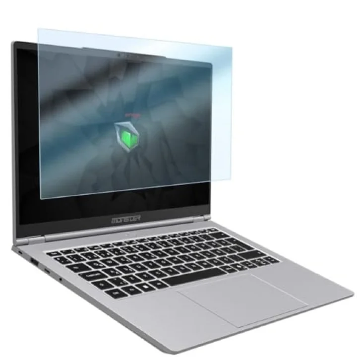 Monster Huma H4 V7 14 İnç İle Uyumlu Ekran Koruyucu Notebook, 9H Temperli Kırılmaz Esnek Nano Cam, Çizilmeye Ve Darbeye Dayanıklı Laptop Koruma, HD Şeffaf 16:10