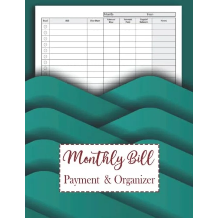 Monthly Bill Payment and Organizer: Simple Monthly Bill Records and Checklist Organizer Planner for 10 Years | 120 Months Bill Tracker (ten year bill payment tracker)