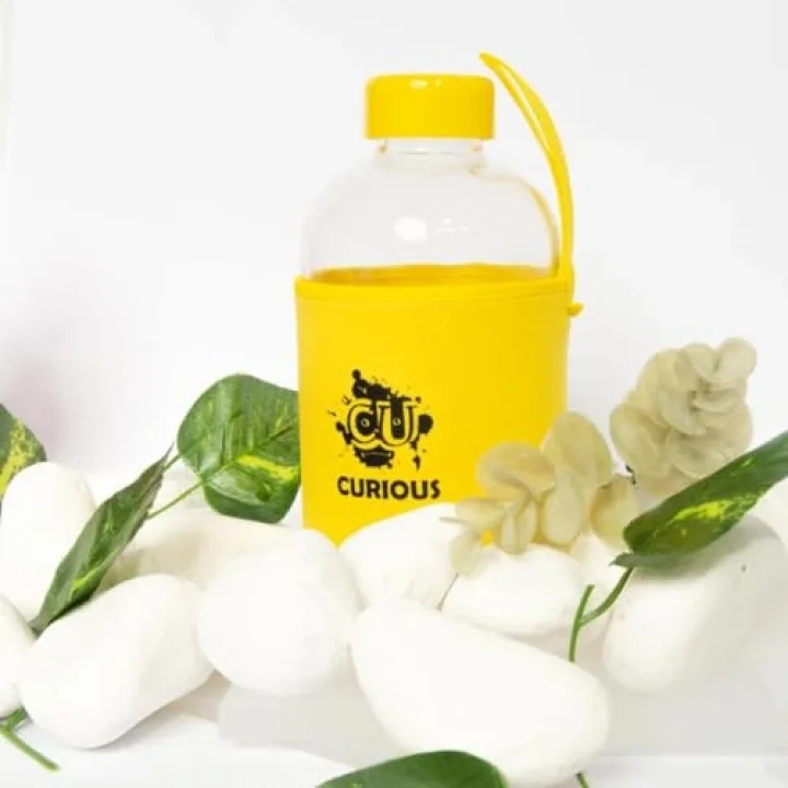 Moods Up Curious Neopren Kılıflı Cam Matara 600 Ml
