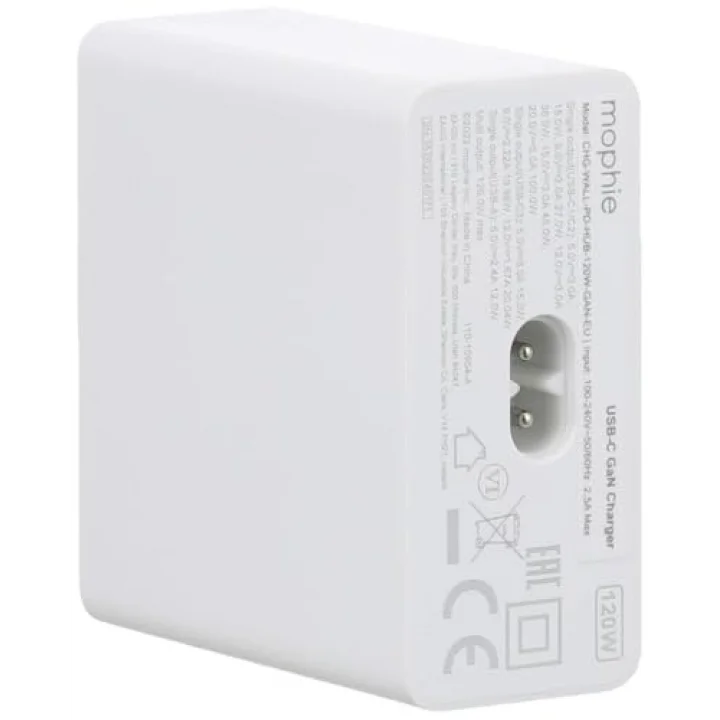 Mophie Speedport Güç Adaptörü Gan 120W 3xUSB-C & USB-A 409909309