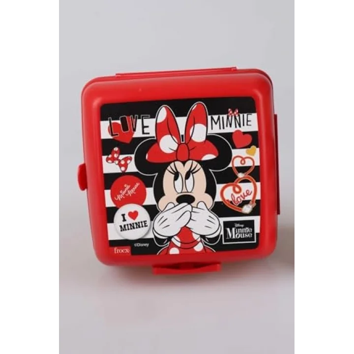 Mouse Lisanslı Beslenme Kabı ve Tritan Matara 500 ml Beslenme Seti, Kırmızı