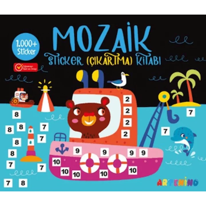 Mozaik Sticker Çıkartma Kitabı - Siyah