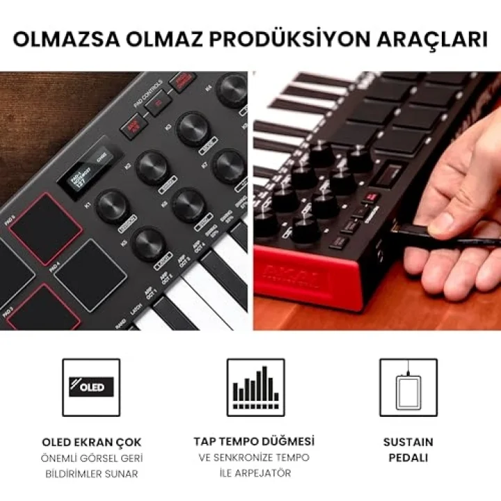 MPK Mini MK3 25 Tuş USB MIDI Klavye Kontrolör