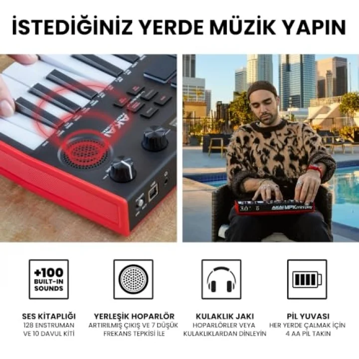 MPK Mini Play MK3 25 Tuş USB MIDI Klavye Kontrolör