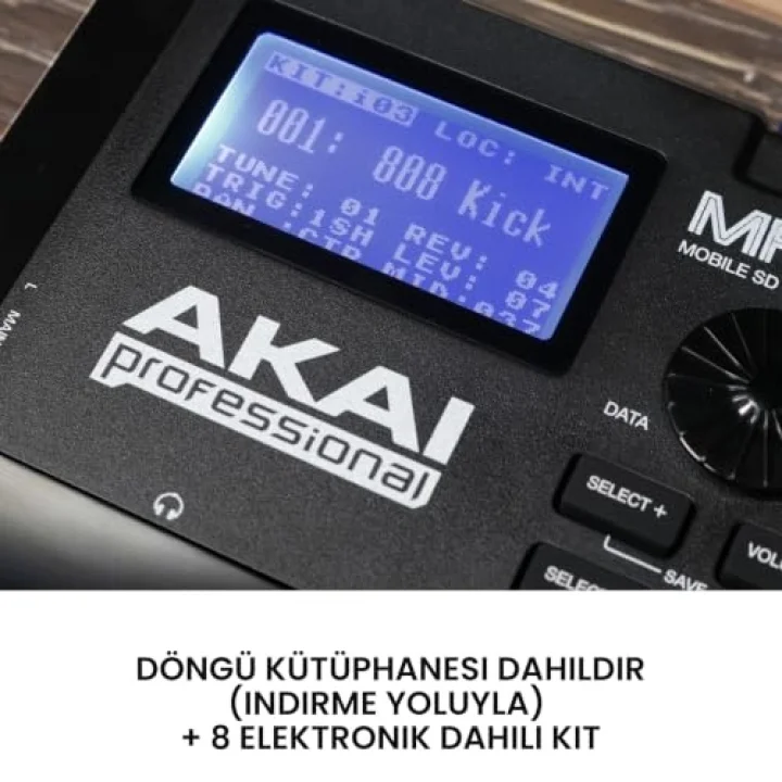 MPX8 - Sample Pad Controller 8 Performansa Hazır Hıza Duyarlı Pedli, MIDI Bağlantısı ve Yerleşik SD Kart Yuvasına Sahip Taşınabilir Örnek, Siyah
