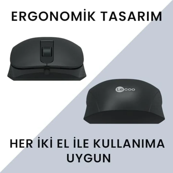 MS102 USB Kablolu 2400DPI 4 Tuşlu Mouse -Sessiz PC, Mac, Dizüstü Bilgisayar için, Windows, Linux ve Mac ile Uyumlu Sağ ve Sol Elle Kullanıma Uygun, 99gr Hafif Optik Mouse Siyah