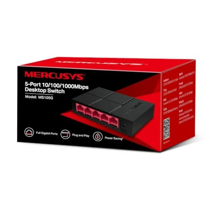 MS105G, 5-Port 10/100/1,000 Mbps Masaüstü Switch