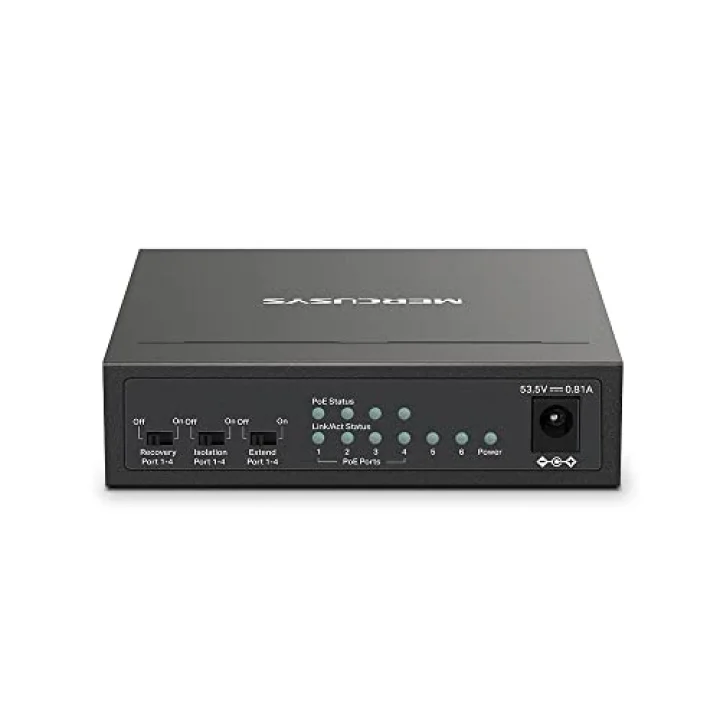 MS106LP, 6-Port 10/100Mbps Desktop Switch with 4-Port PoE+
