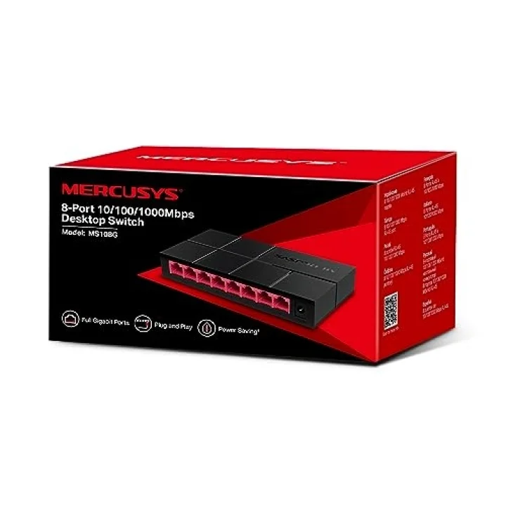 MS108G, 8-Port 10/100/1,000 Mbps Masaüstü Switch