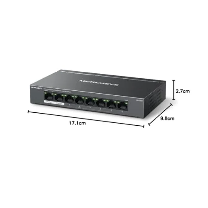 MS108GP, 8-Port Gigabit Desktop Switch with 7-Port PoE+