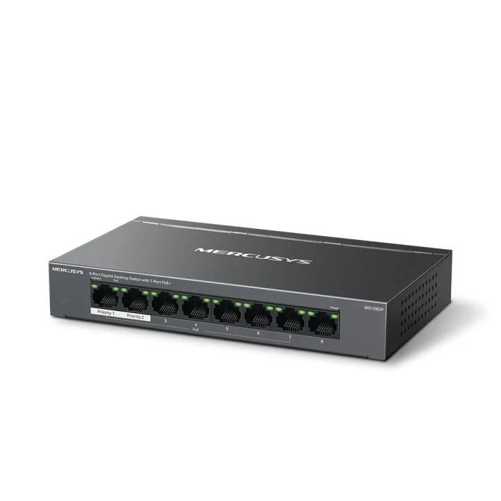 MS108GP, 8-Port Gigabit Desktop Switch with 7-Port PoE+