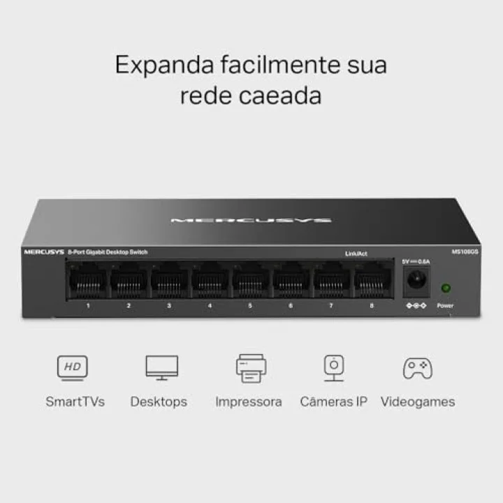 MS108GS, 8-Port Gigabit Desktop Switch