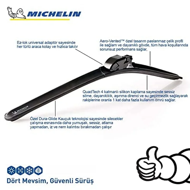 MULTIFIT™ MC33900 45CM 1 Adet Universal Muz Tipi Silecek