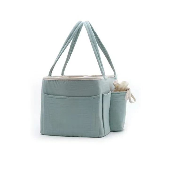 Müslin Anne Organizer Çanta Mint Yeşili