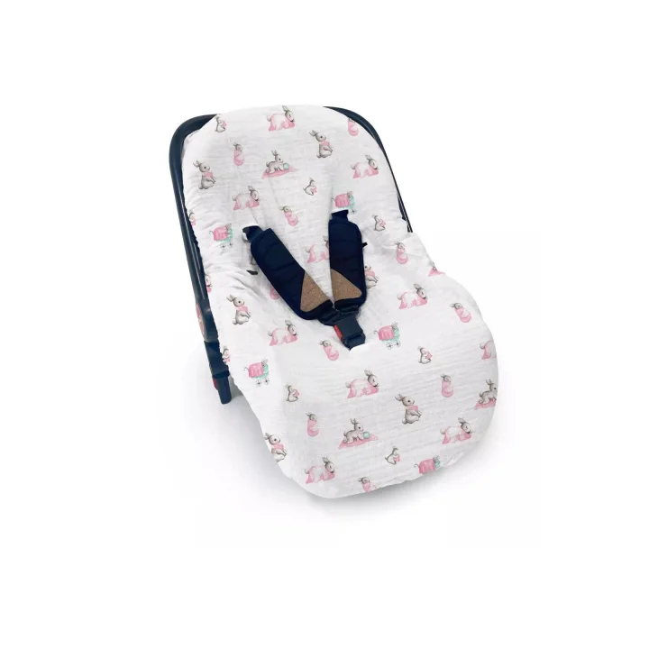 Müslin Puset Kılıfı – Bébé Lapin Rose