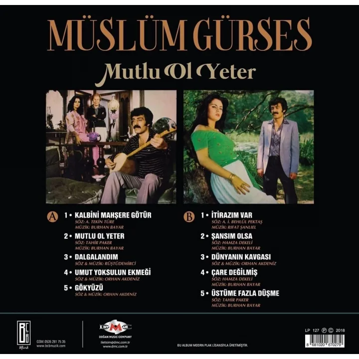Müslüm Gürses - Mutlu Ol Yeter 33 Devir Plak