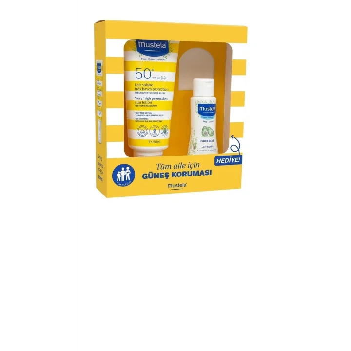 mustela Güneş Losyonu SPF50 200 ml + mustela Hydra Bebe 100 ml
