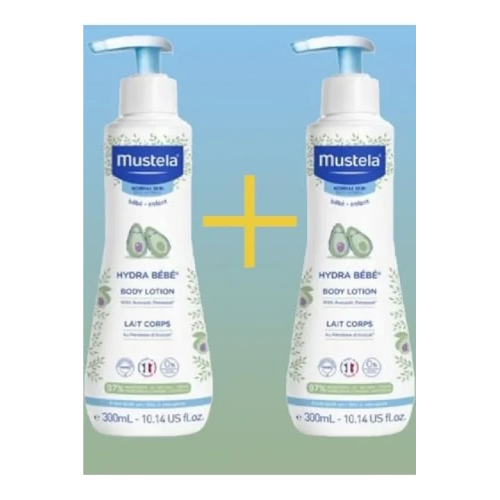 Mustela Hydra Bébé Body Lotion, 300 ml, Vücut Losyonu, 2li Set