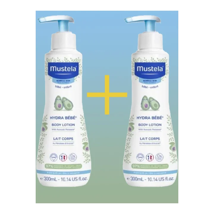 Mustela Hydra Bébé Body Lotion, 300 ml, Vücut Losyonu, 2li Set
